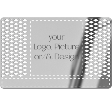 Customized Silver Mirror Metal Digital Business Card