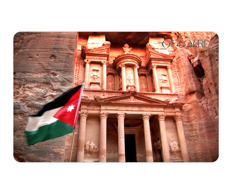Petra-Jordan-with-Flag-NFC-Ocucard-UAE-Dubai